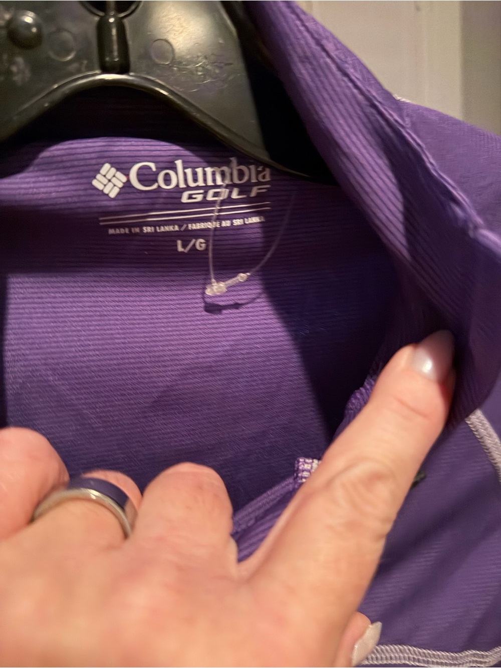 Columbia Purple Golf Quarter-Zip Pullover - Picture 3 of 3